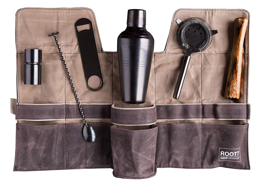 portable roll up cocktail kit