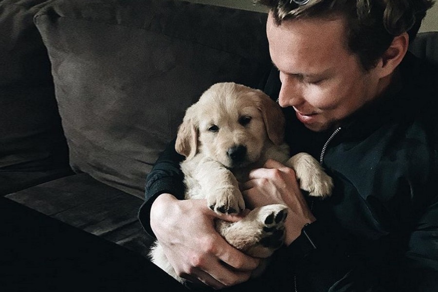 dalton graham with dog