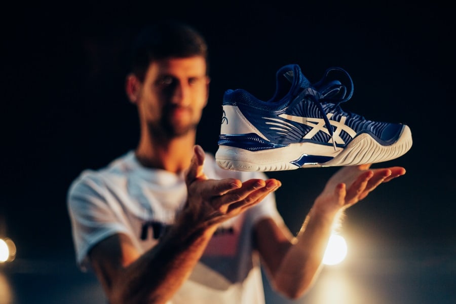 djokovic tennis shoes asics