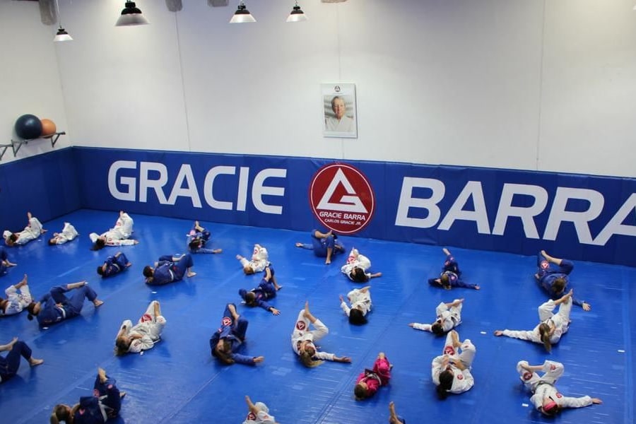 Gracie Barra studio floor aerial shot