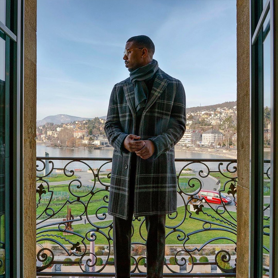 michael b. jordan inspired outfit 🥊 💡 #mensfashion #suitoutfit #hood