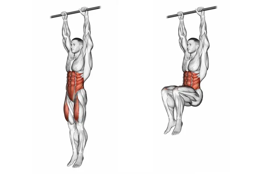 Levantamientos de piernas colgantes