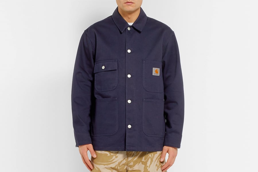 Carhartt WIP OG Classic Chore Cotton-Canvas Jacket in Navy