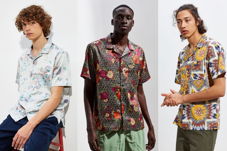 Male Models in Urban Outfitters Hawaiian Shirts