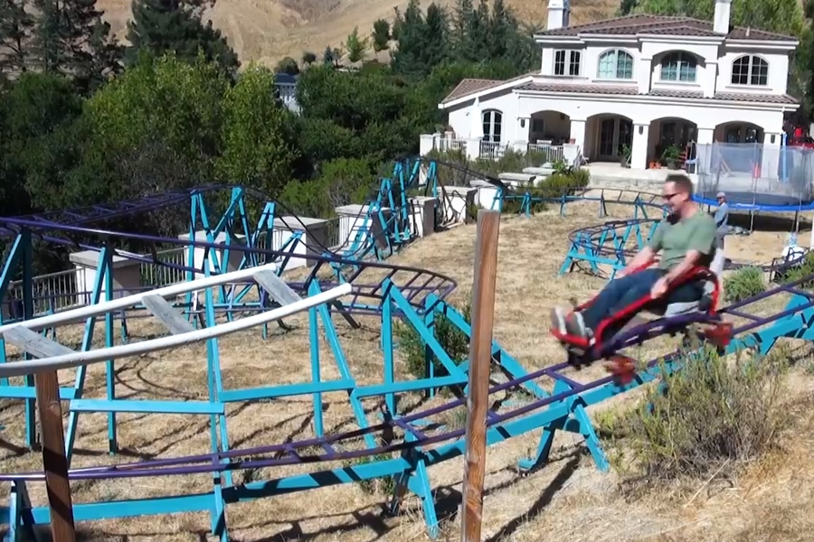Man Builds Backyard Roller Coaster Man Of Many