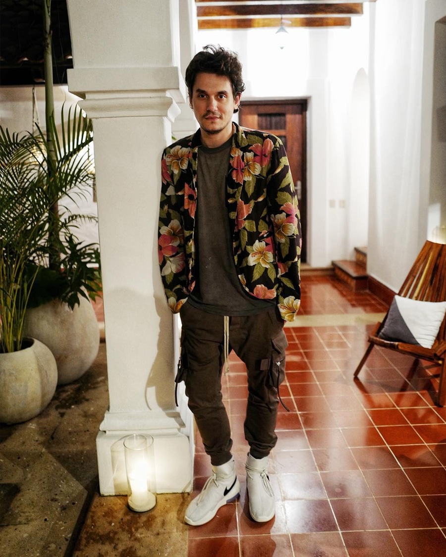 John Mayer in Floral blazer