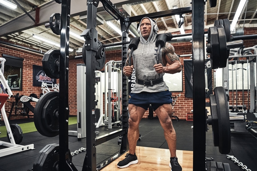 dwayne johnson gym wear