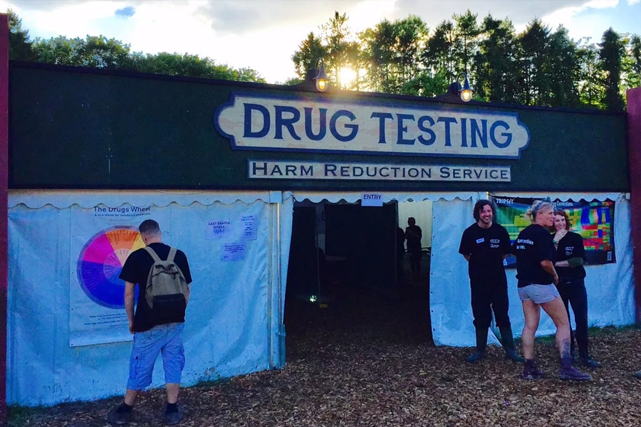 Drug Testing Tent and music festival