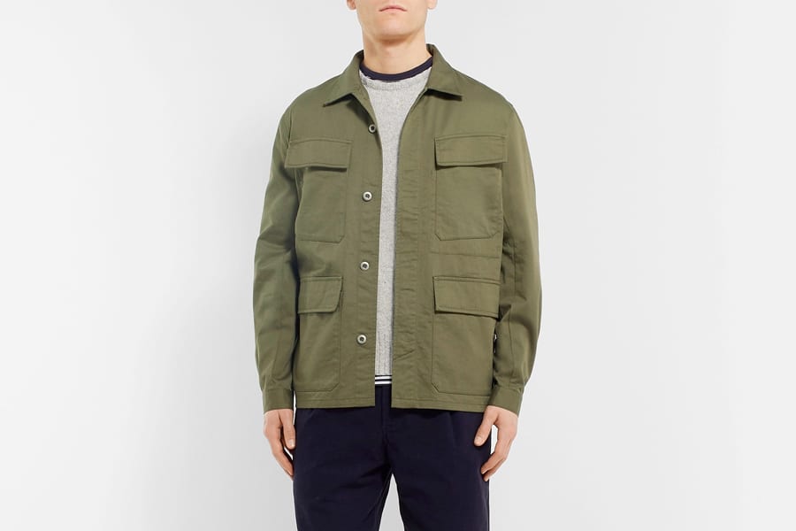 Universal works cotton twill shirt jacket