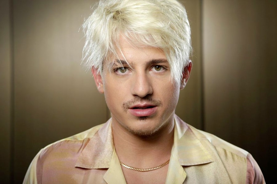 Charlie Puth with Bleached blonde hair