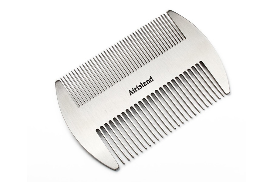 Airisland Dual Action Stainless Steel EDC Credit Card Size Comb Wallet Comb Pocket Comb