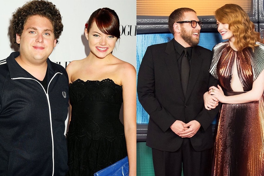Jonah Hill Weight Loss comparison with Emma stone