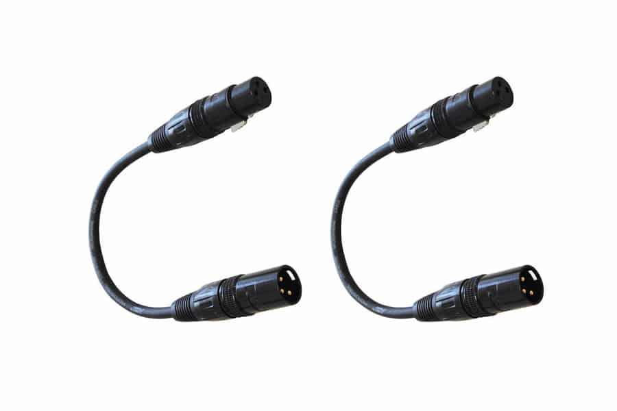 Audio 2000s E02101P2 XLR Male to Female 1 Feet Microphone Cable