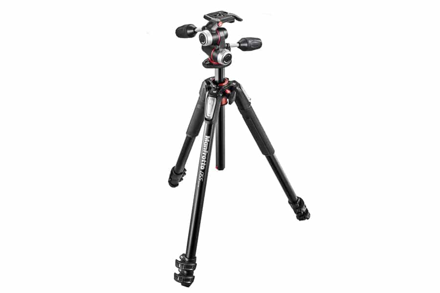 Manfrotto 055 Aluminum 3-Section Tripod with Horizontal Column