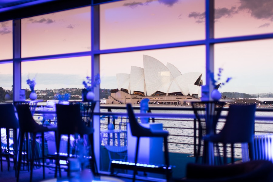 Tables with a view of Sydney Opera House