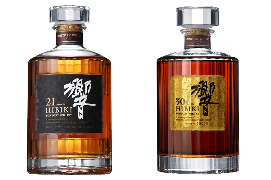 Hibiki whisky bottles