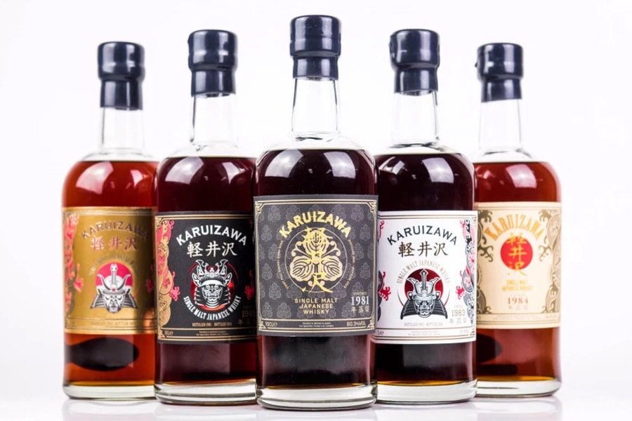 Karuizawa whisky bottles