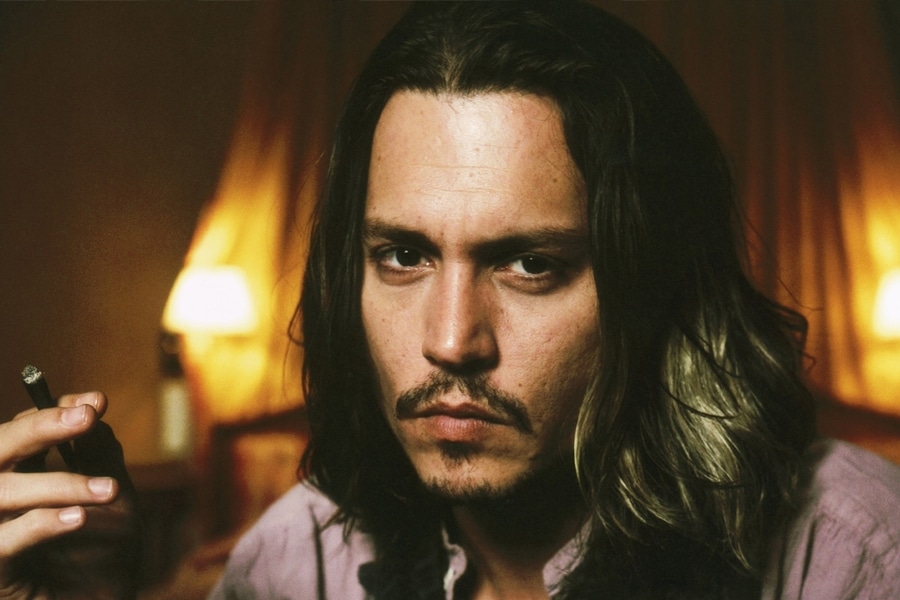 Johnny Depp with Long hairstyle
