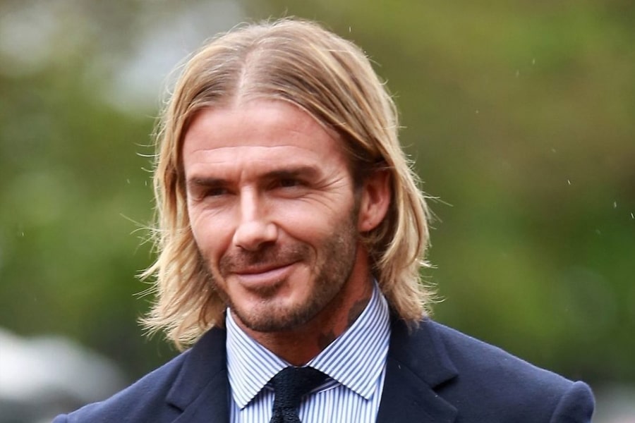 David Beckham men long haircut hairstyle