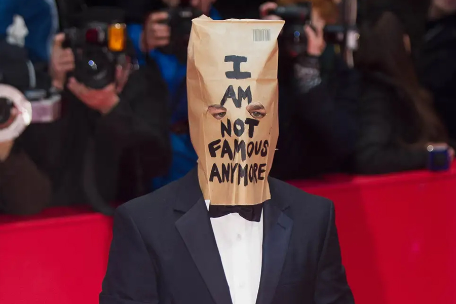 Shia Labeouf with Grocery Bag on head