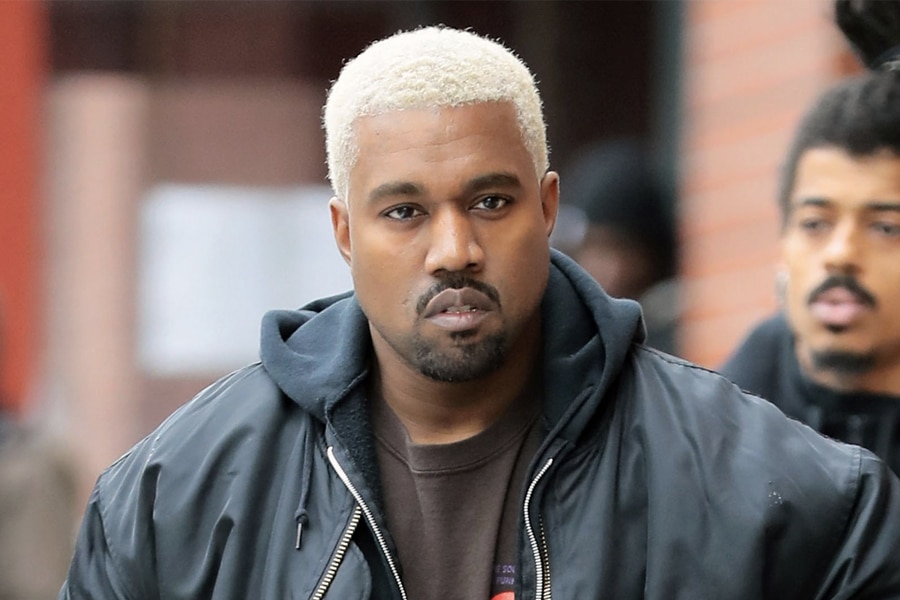 1. Kanye West Debuts New Blonde Hair at Paris Fashion Week - wide 2