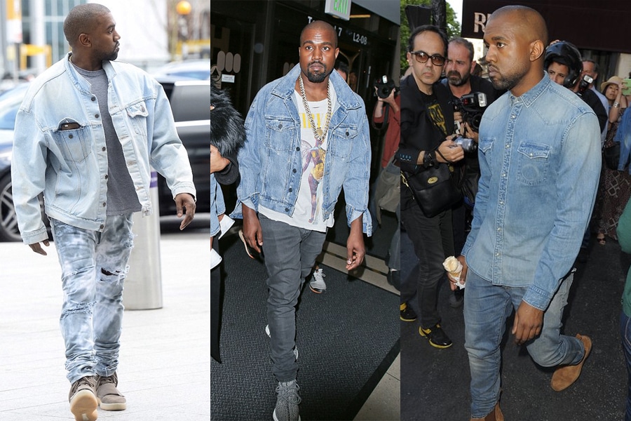 Kanye West in double denim