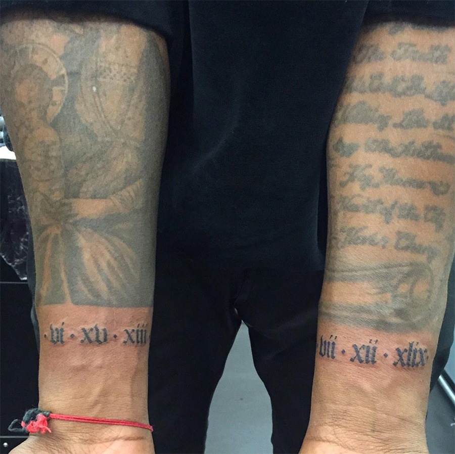 Kanye West Tattoos on arm