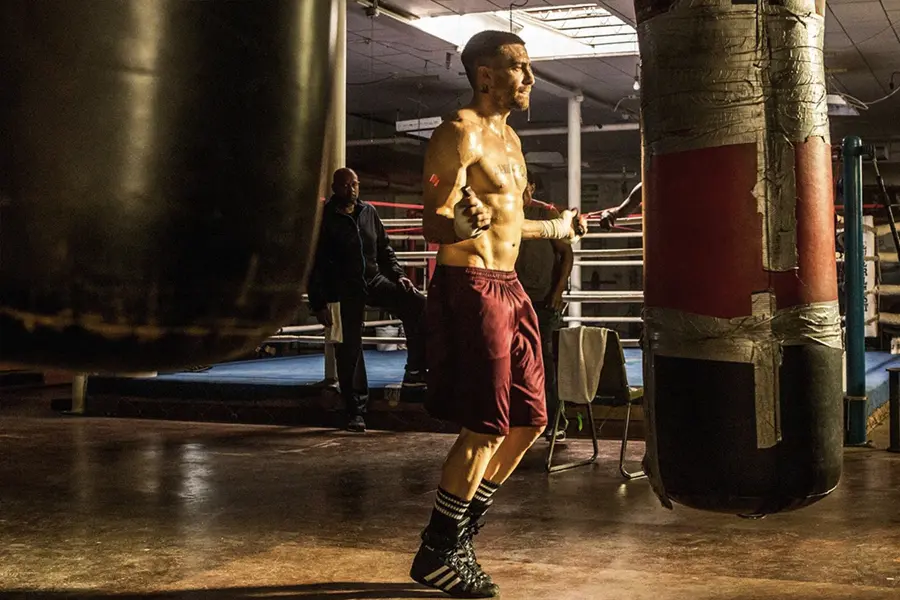 Jake Gyllenhaal as Southpaw workout