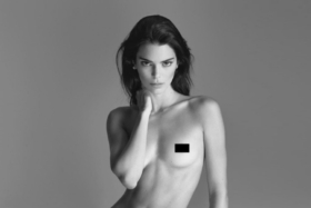 Kendall Jenner posing in the nude