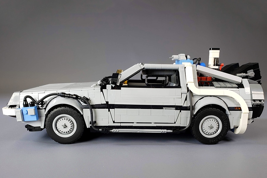 delorean famous supercar in lego form