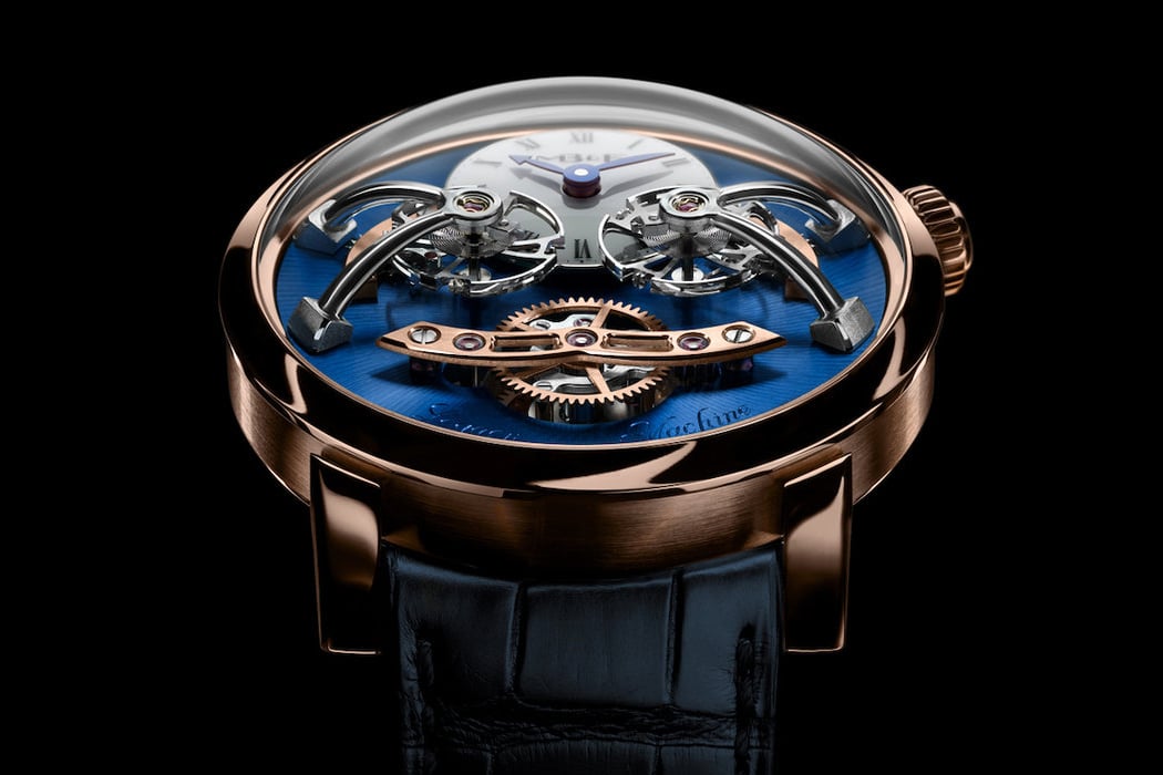 Dial of MB&F LM2 Red Gold & Blue watch