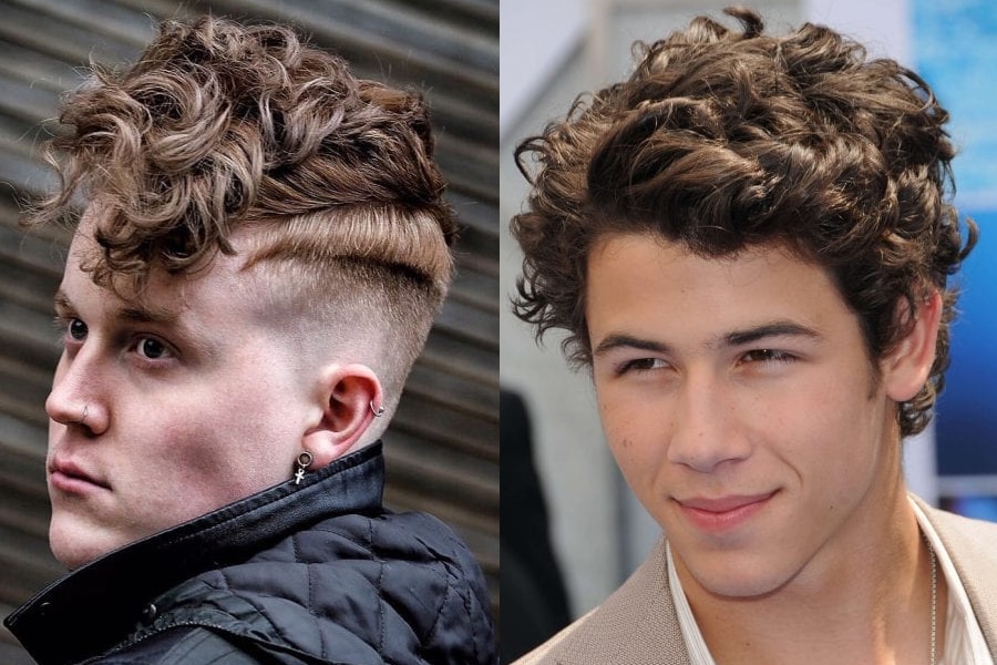 mens curly hairstyle