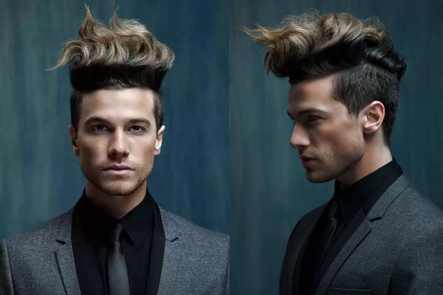 Men curly hairstyle Wavy Quiff