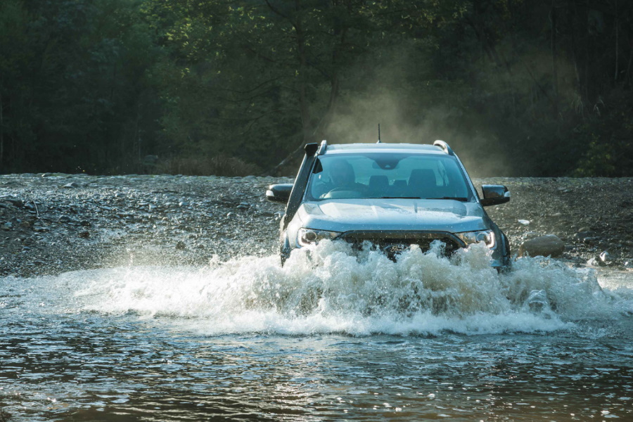 four wheel drive through water