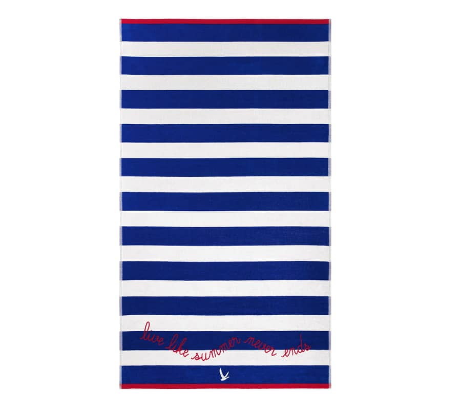 striped beach towel