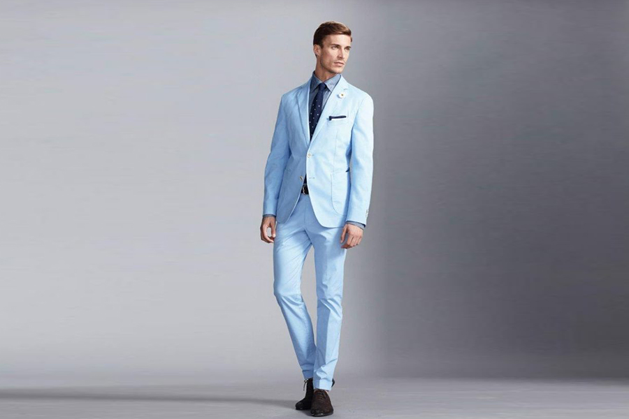 light blue suit what shoes