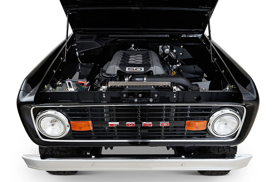 black classic ford bronco engine