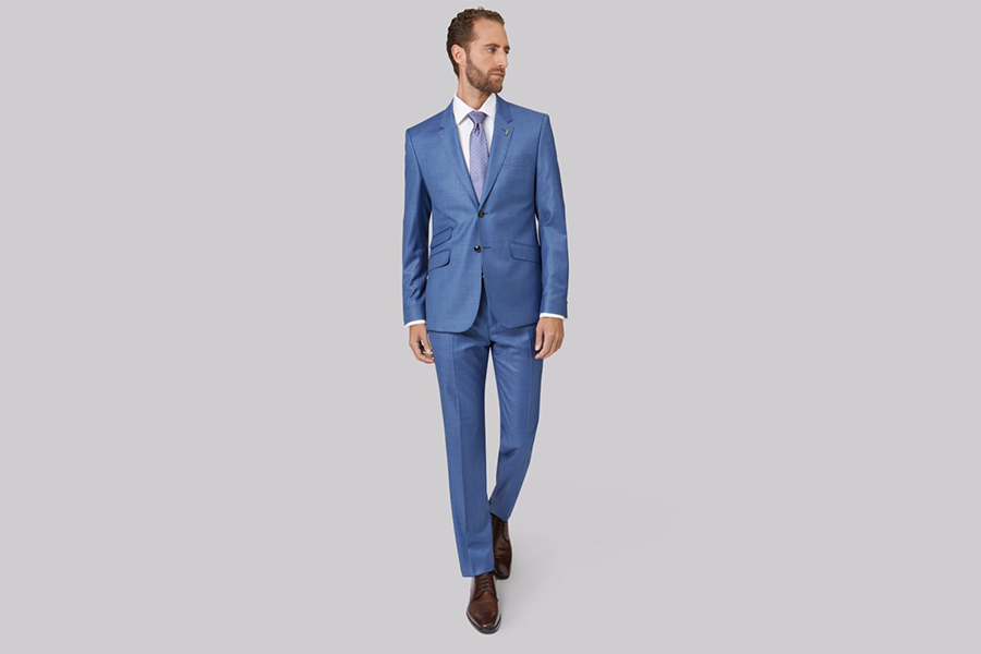 best shoes for light blue suit