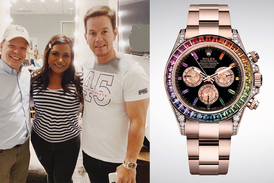 mark wahlberg rainbow rolex. 