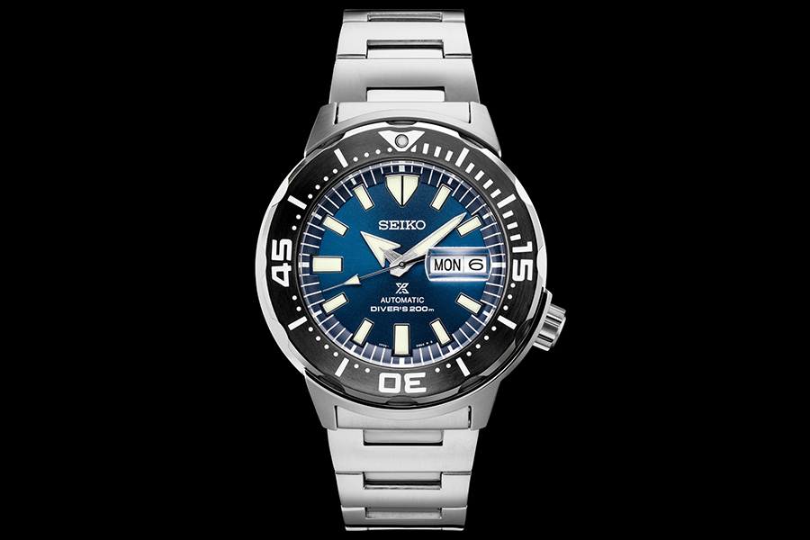 silver seiko monster dive watch