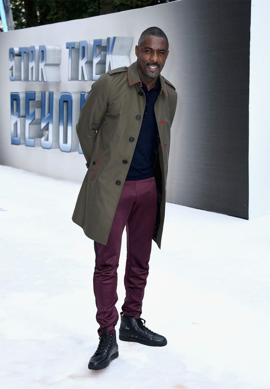 Idris Elba in Gren Trench Coat