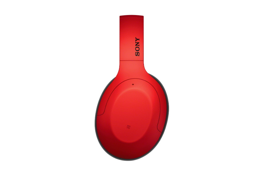 red wireless noise cancelling headphones