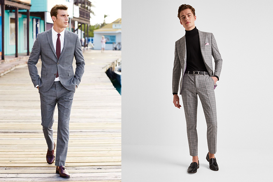 what color shirt matches a grey suit