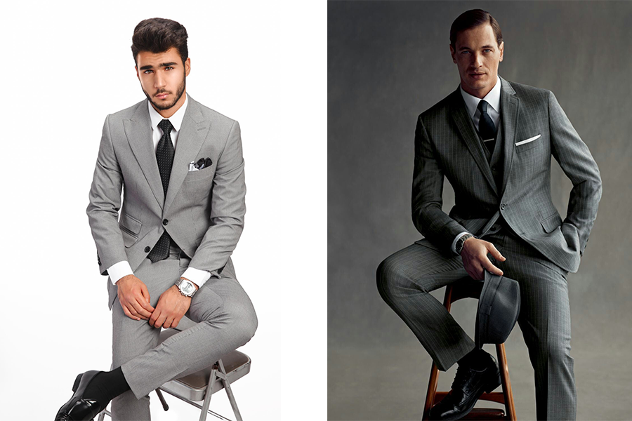 dark grey suit color combinations