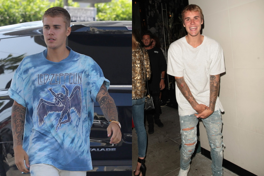 justin bieber ripped jeans brand