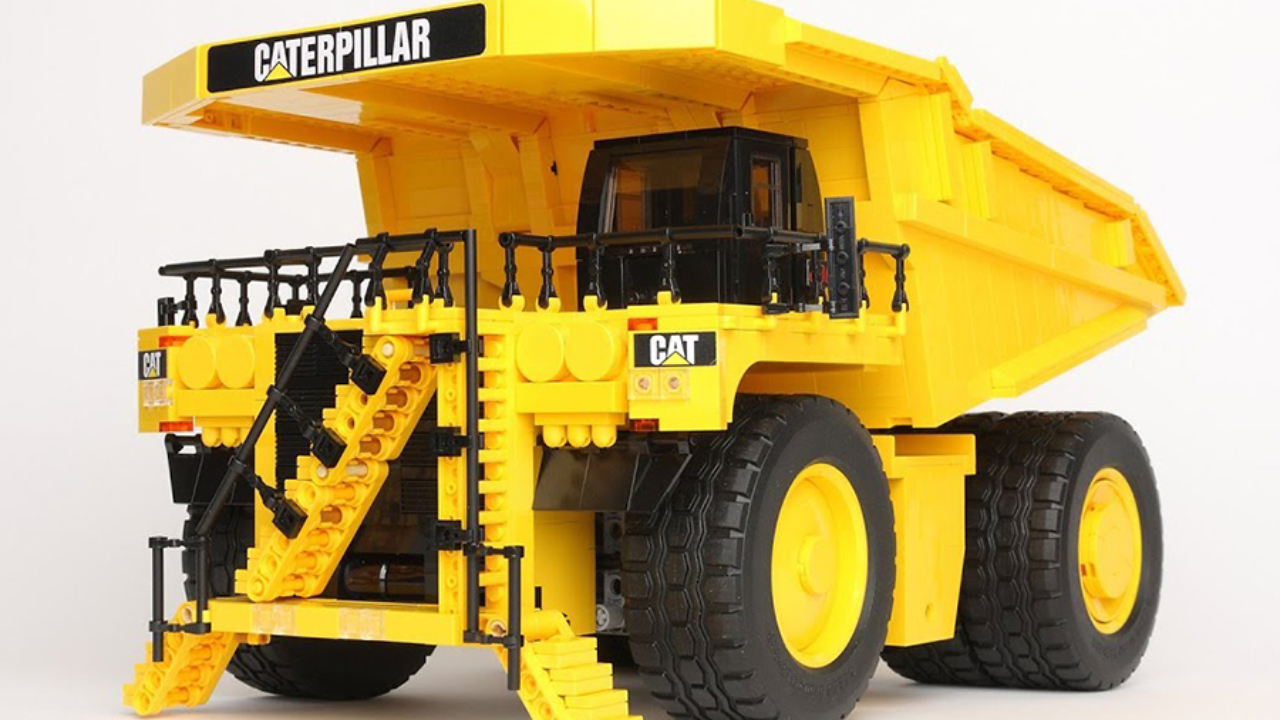A LEGO Caterpillar Dump Truck That 