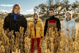 Models in 3 Moncler Grenoble Collection clothes