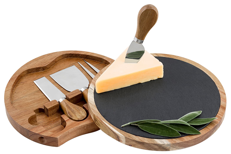 Monogram 5-piece Cheese Board and Utensil Set