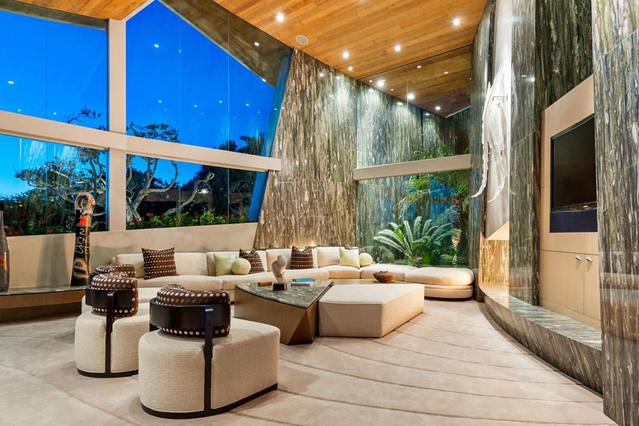 $65 Million Malibu Home lounge area