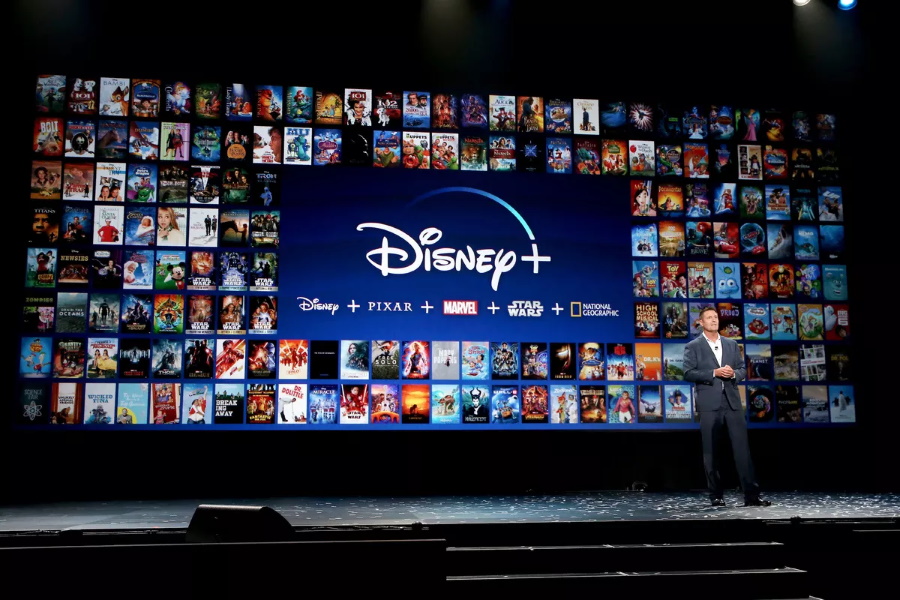 Disney+ homepage on large screen 